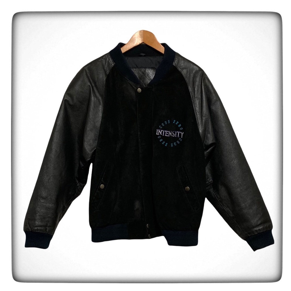 Code Zero Intensity Zip Up Leather Suede Jacket - image 1